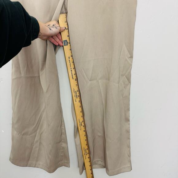 Max Studio Khaki Wide Leg Stretch Trousers Womens Size XL - Picture 4 of 8